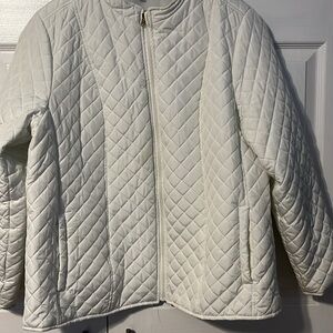 Kim Rogers Quilted White Puffer Jacket